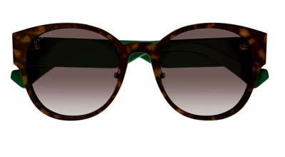 Pre-owned Gucci Original  Sunglasses Gg1304sk 002 Havana Frame Brown Gradient Lens 56mm