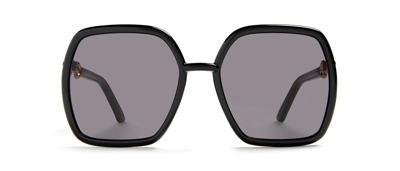 Pre-owned Gucci Original  Sunglasses Gg0890s 001 Black Frame Gray Gradient Lens 55mm