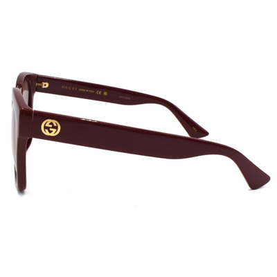 Pre-owned Gucci Original  Sunglasses Gg1338sk 004 Burgundy Frame Brown Gradient Lens 54mm