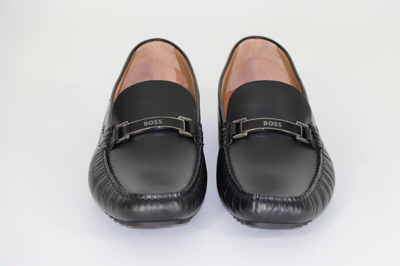 Pre-owned Hugo Boss Mocassins, Mod. Driver_mocc_nahw, Size 42, Uk 8, Us 9, Made In Italy In Black