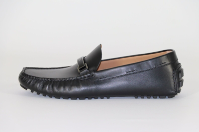 Pre-owned Hugo Boss Mocassins, Mod. Driver_mocc_nahw, Size 42, Uk 8, Us 9, Made In Italy In Black