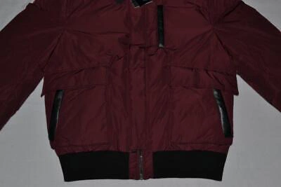 Pre-owned Mackage Authentic  Diego Bordeaux Down Bomber Fur Hood Men Jacket All Sizes In 44