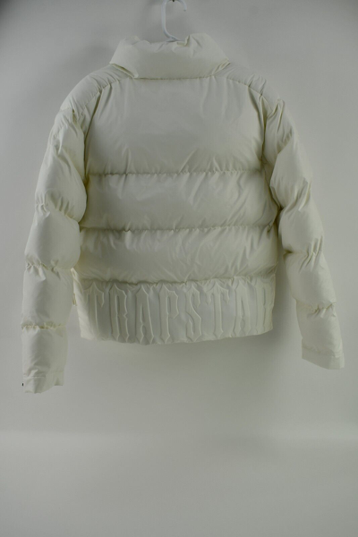 Pre-owned Trapstar Unisex Irongate Embossed Puffer Jacket Matte Off White Size S