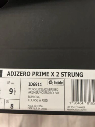 Pre-owned Adidas Originals Adidas Adizero Prime X 2 Strung Wonder Silver Black Red Id6911 Men's Nwb