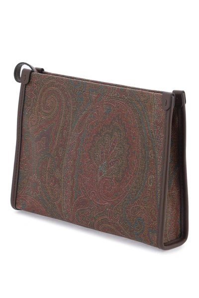 Shop Etro Paisley Pouch With Embroidery Women In Multicolor
