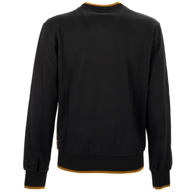 Pre-owned Dolce & Gabbana Baroque Cotton Silk Dg Logo Sweater Black Gold 13455