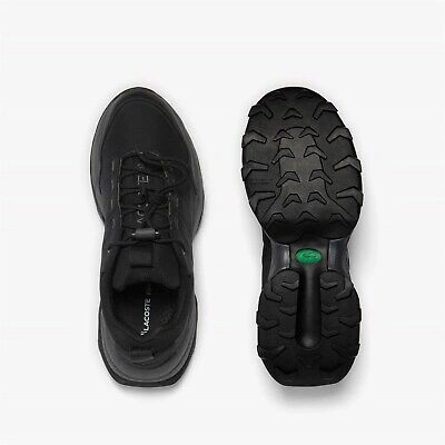 Pre-owned Lacoste Mens L Grd Breakerct41 Runners Running Shoes Trainers Sneakers In Black/darkgrey