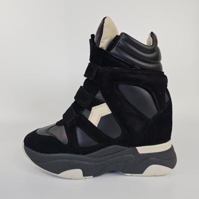 Pre-owned Isabel Marant Balskee Black Suede Sneakers Ss24