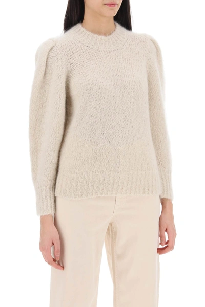 Shop Isabel Marant 'emma' Sweater With Balloon Sleeves Women In Cream