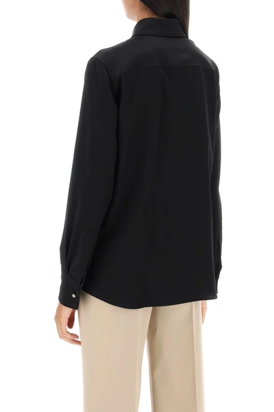 Shop Lanvin Satin Pocket Shirt Women In Black