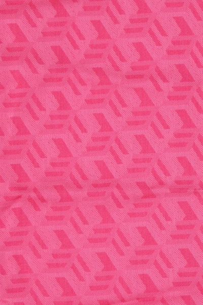 Shop Mcm Woman Fuchsia Silk Blend Scarf In Pink