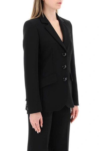 Shop Moschino Blazer With Teddy Bear Buttons Women In Black