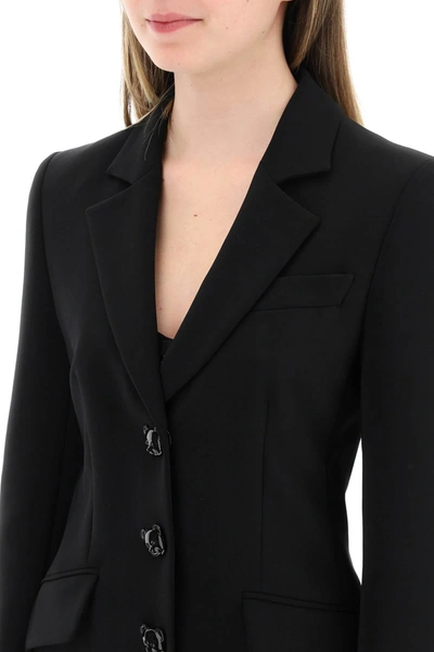 Shop Moschino Blazer With Teddy Bear Buttons Women In Black