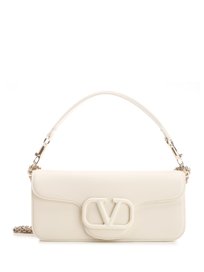 Shop Valentino Loc Edium Shoulder Bag In White