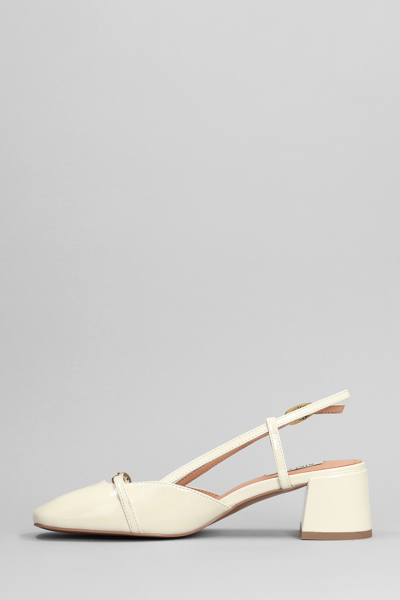 Shop Bibi Lou Patty Pumps In White Patent Leather