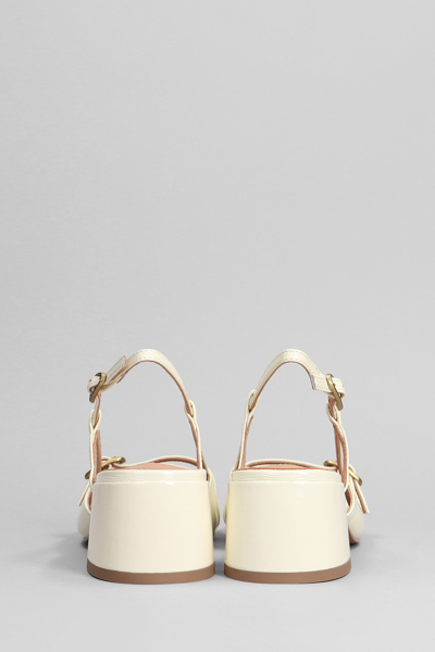 Shop Bibi Lou Patty Pumps In White Patent Leather