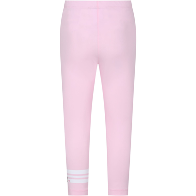 Shop Monnalisa Pink Leggings For Girl With Minnie