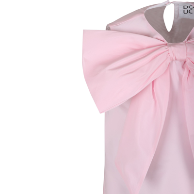 Shop Douuod Pink Elegant Dress For Girl With Bow