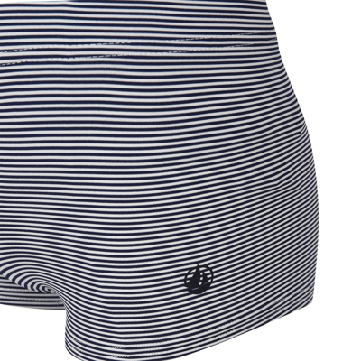 Petit Bateau Blue Swim Boxer For Boy With Logo In Blue