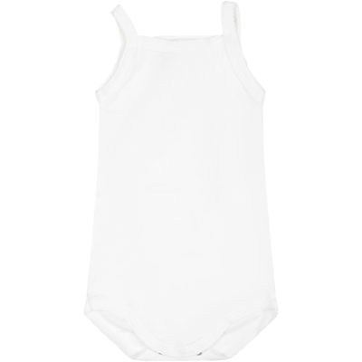 Shop Petit Bateau Set Of White Tank Tops For Baby Kids