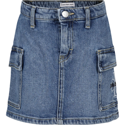Shop Calvin Klein Casual Denim Skirt For Girl