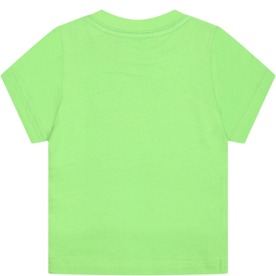 Shop Dsquared2 Green T-shirt For Baby Boy With Logo