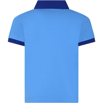 Shop Dsquared2 Light Blue Polo Shirt For Boy