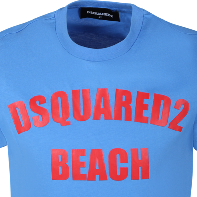 Shop Dsquared2 Light Blue T-shirt For Boy With Logo