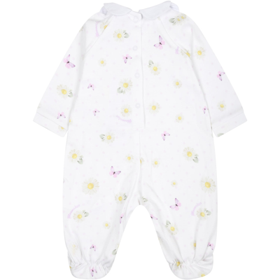 Shop Monnalisa White Set For Baby Girl