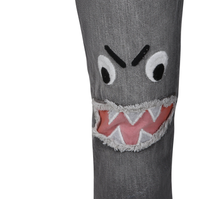 Stella Mccartney Gray Jeans For Baby Boy With Shark In Grey