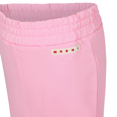 Shop Marni Pink Skirt For Girl With Logo
