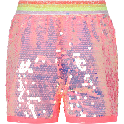 Shop Billieblush Pink Casual Shorts For Girl With Sequins