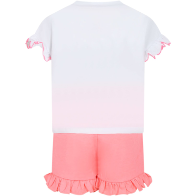 Shop Billieblush Multicolor Sports Suit For Girl With Rainbow