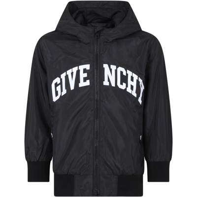 Givenchy Logo-print Windbreaker Jacket In Black