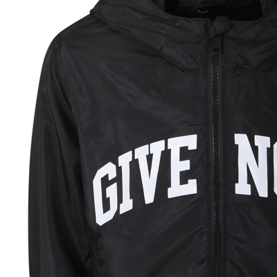 Shop Givenchy Black Windbreaker For Boy With Logo