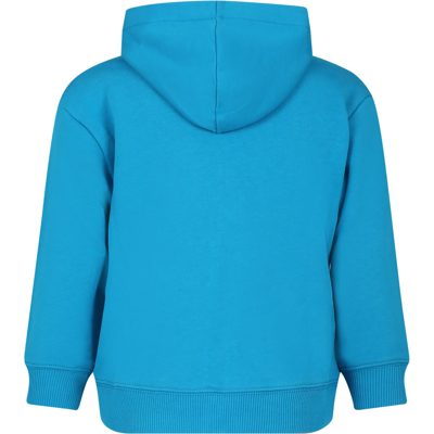 Shop Lanvin Light Blue Sweatshirt For Boy