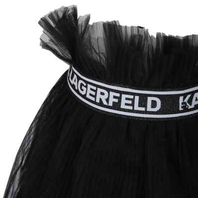 Shop Karl Lagerfeld Black Fuchsia Skirt For Girl