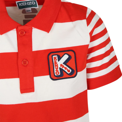 Shop Kenzo Multicolor Polo Shirt For Boy