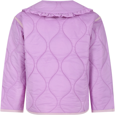 Shop Molo Pink Down Jacket For Girl
