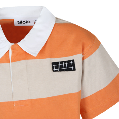 Shop Molo Multicolor Polo Shirt For Kids