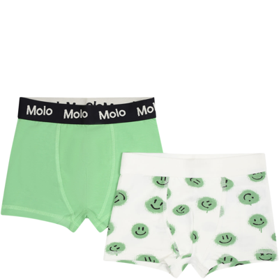 Shop Molo Multicolor Boxers Set For Boy