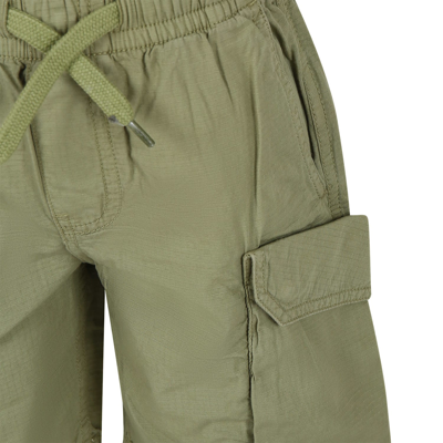 Shop Molo Casual Argod Green Shorts For Boy