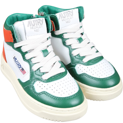 Shop Autry Medalist Mid-top Multicolor Sneakers For Kids