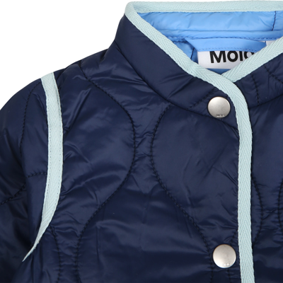 Shop Molo Blue Down Jacket Harrie For Baby Kids