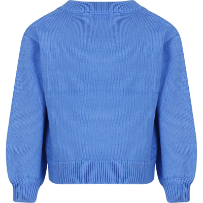Shop Molo Light Blue Sweater For Girl