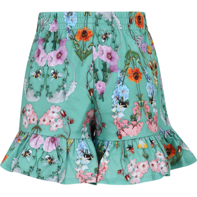 Shop Molo Green Casual Shorts For Girl