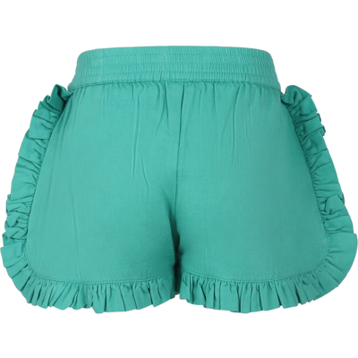 Shop Molo Green Sports Shorts For Girl