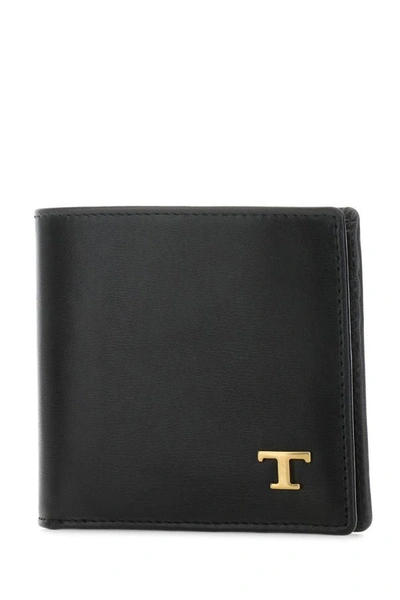 Shop Tod's Man Black Leather Wallet