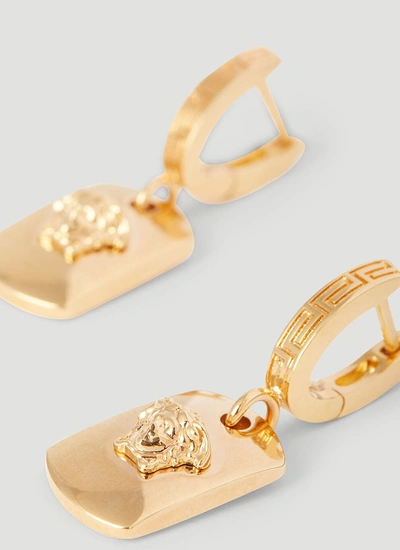 Shop Versace Women Medusa Drop Earrings In Gold