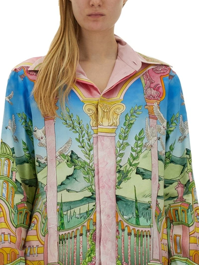 Shop Casablanca Cotton Shirt In Multicolour